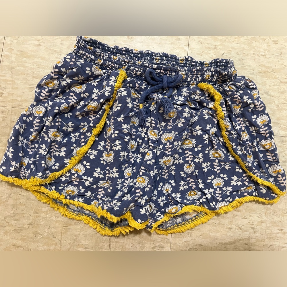 435 By Matilda Jane Floral Blue and Yellow Women's Shorts